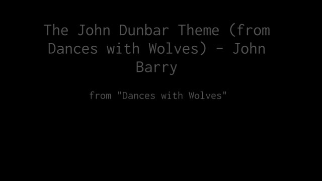 The John Dunbar Theme (from Dances with Wolves) – John Barry (easy piano solo) sheet music