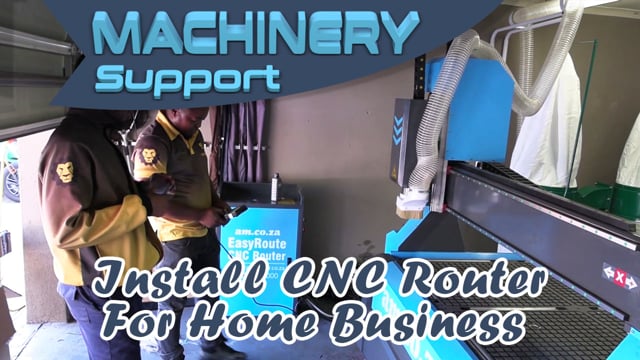 Install CNC Router For Home Business with 220V Dust Collector and Vacuum Pump for MDF Cutting