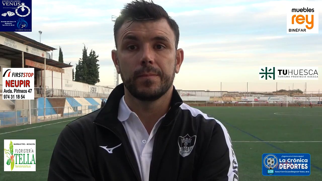 DAVID BERNAL (Entrenador Cariñena) CDJ Tamarite 4-0 CD Cariñena / Jornada 3 / 3ª División