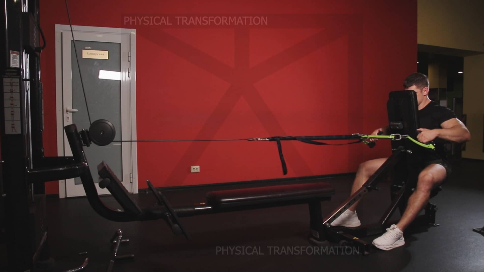 258Chest Supported Seated Cable Row for upper back (with Rotating