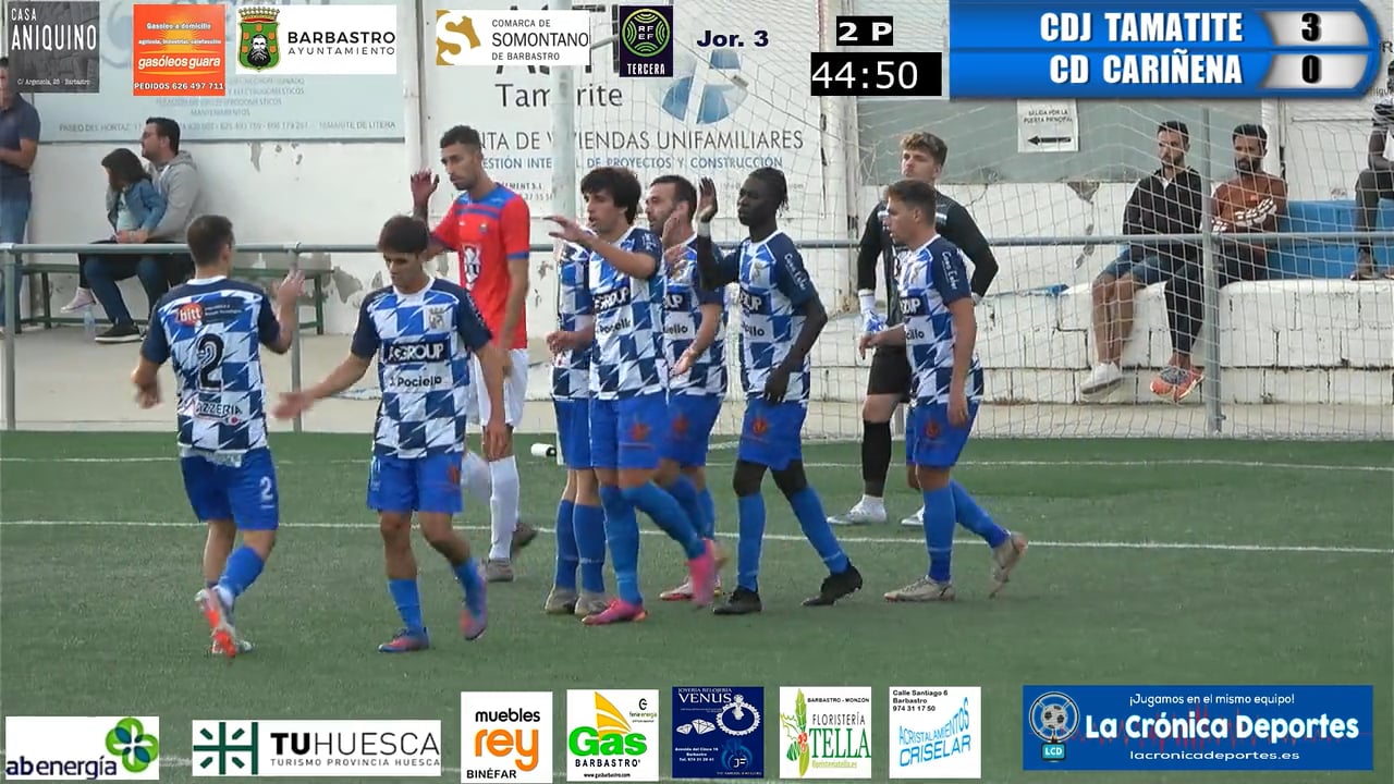 (RESUMEN y GOLES) CDJ Tamarite 4-0 CD Cariñena / Jornada 3 / 3ª División