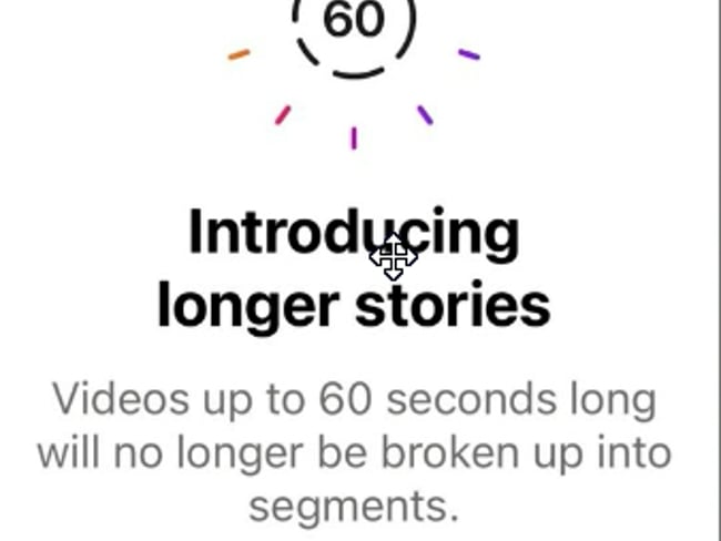 Stories nun 60 Sekunden ohne Unterbrechung