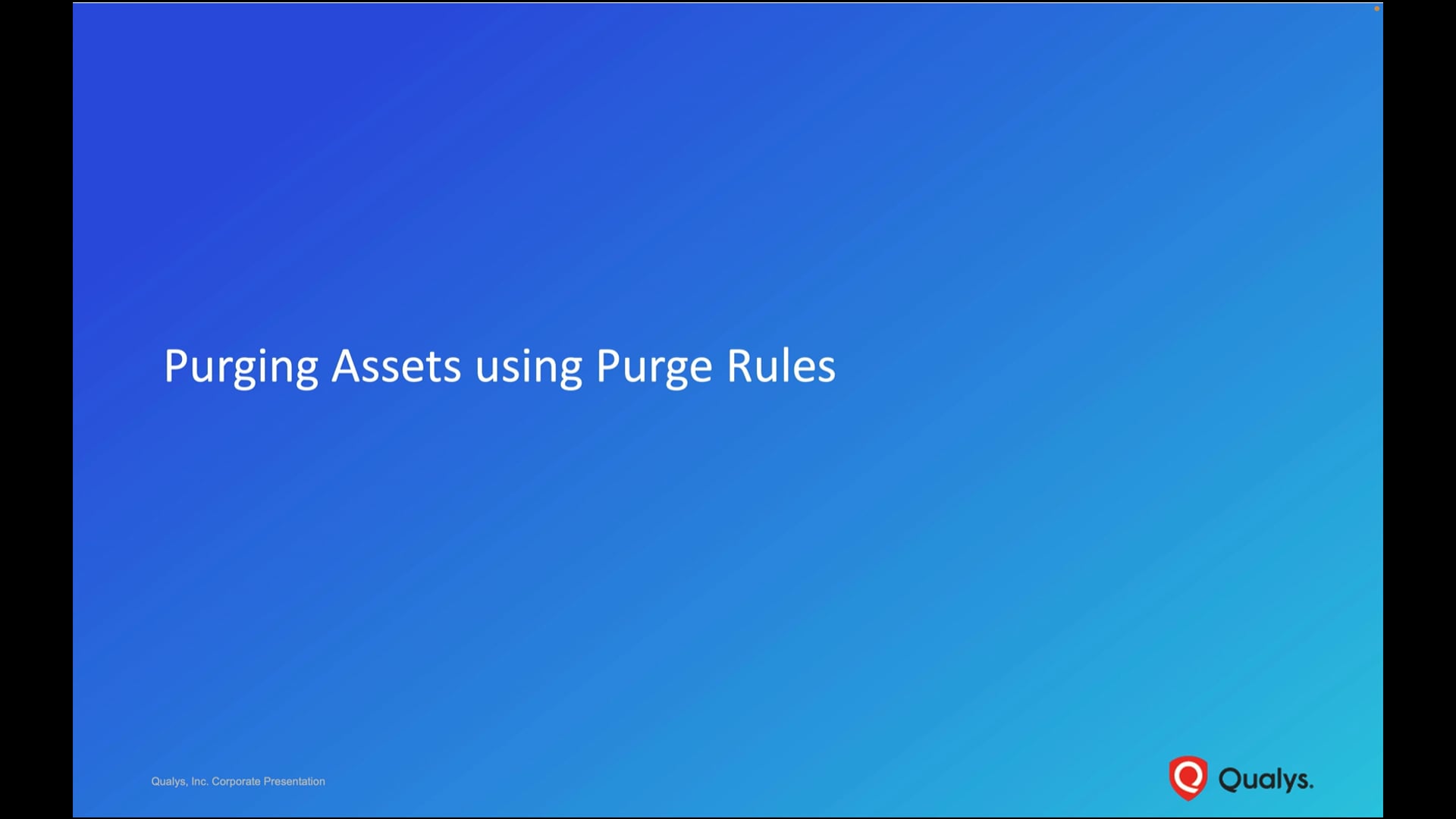 Purging Assets using Purge Rules