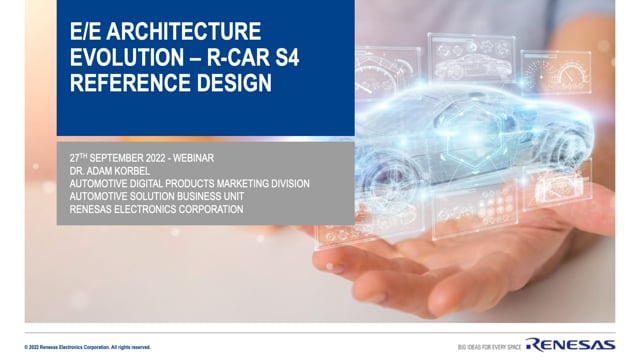 E/E architecture evolution – reference design with proof-of-concept use case