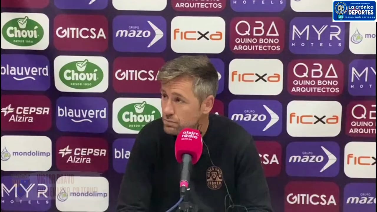 VÍCTOR BRAVO (Entrenador Teruel) UD Alzira 0-1 CD Teruel / Jornada 4 / 2ª RFEF - Grupo 3 / Fuente: YouTube CD Teruel