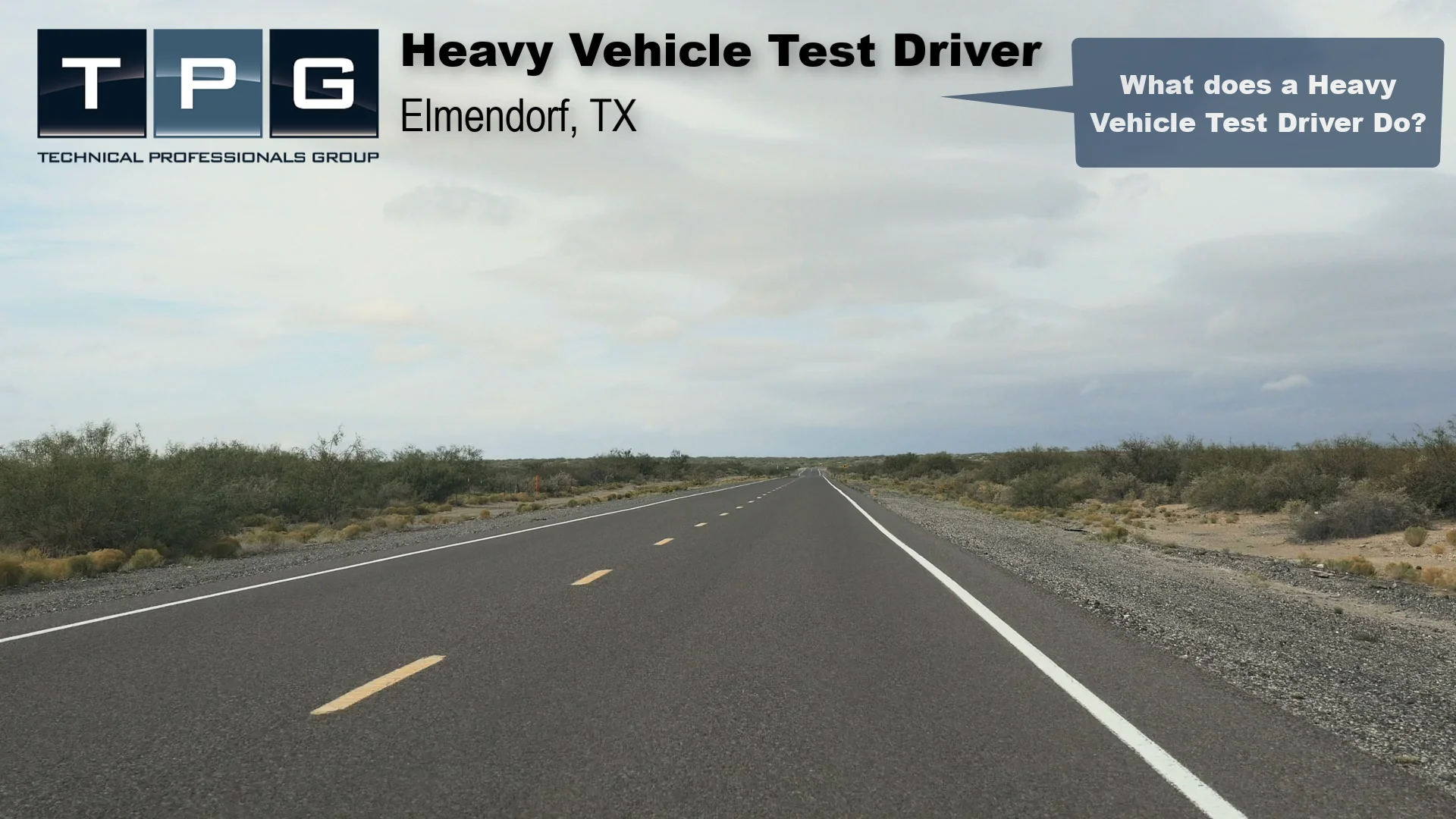Elmendorf, TX Heavy Vehicle Test Driver Recruiting Video on Vimeo