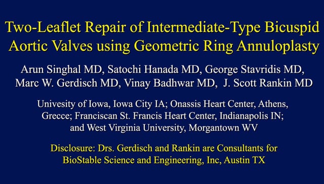 Two-Leaflet Repair of Intermediate-Type BAV