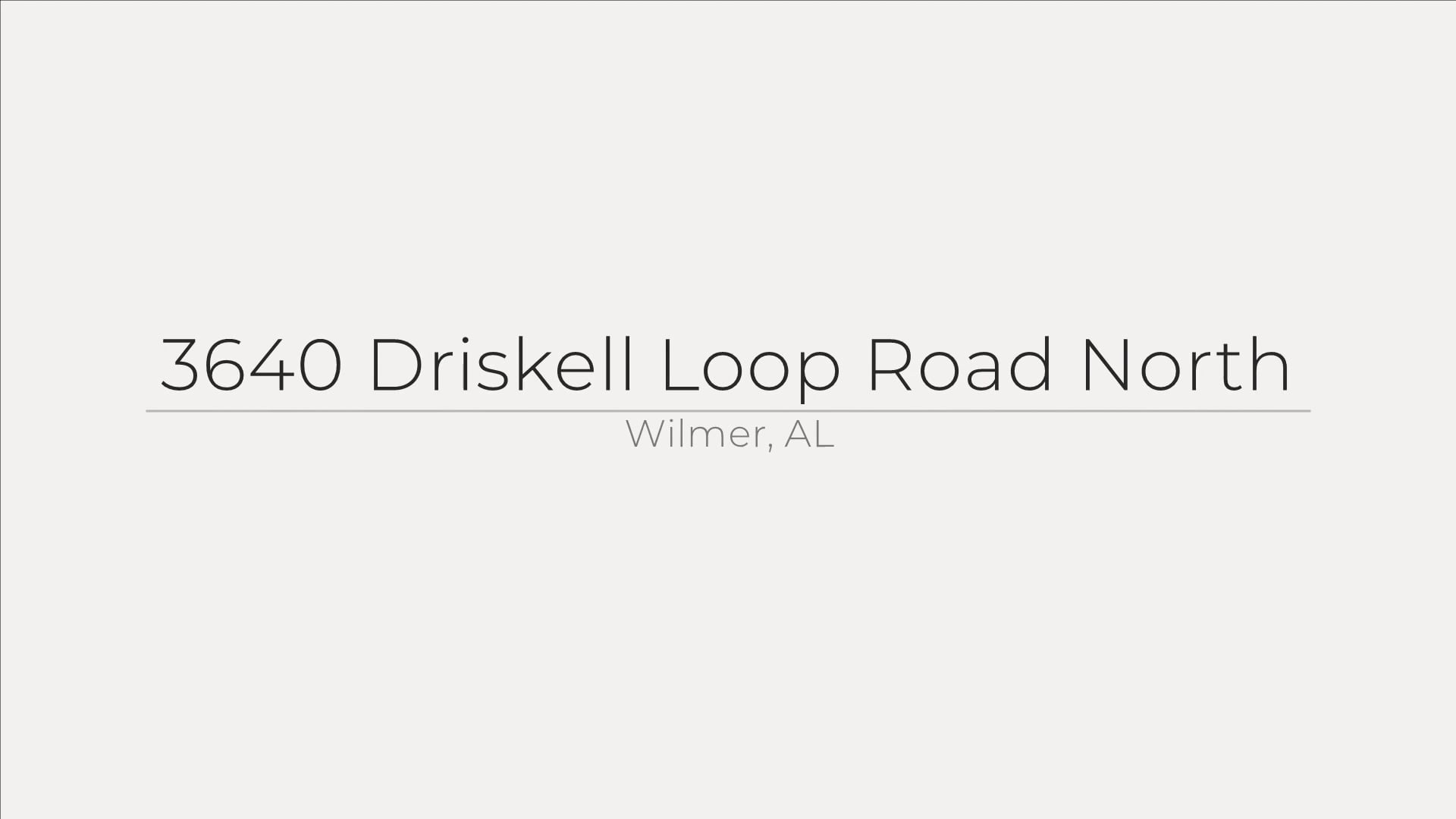 3640 Driskell Loop Road North, Wilmer, AL on Vimeo
