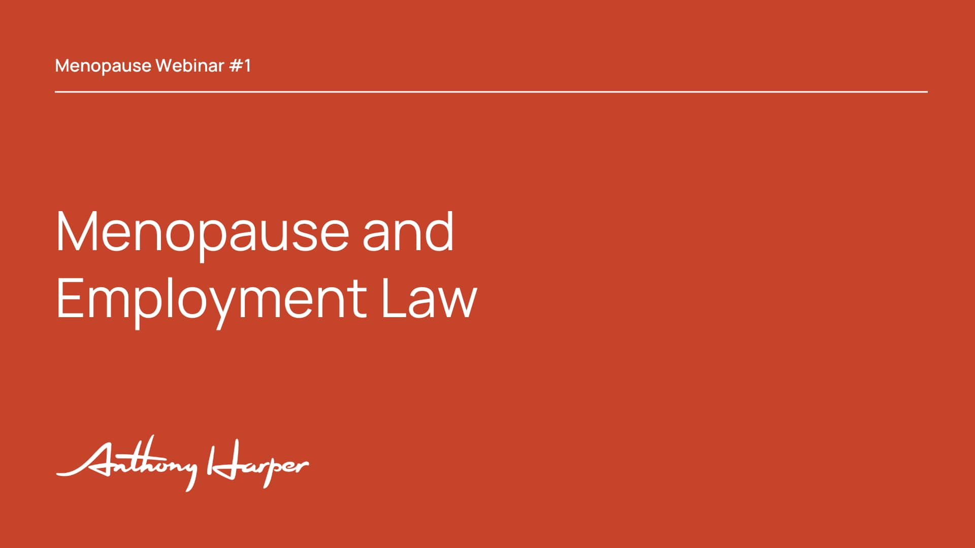 Pause for thought Menopause & Employment Law on Vimeo