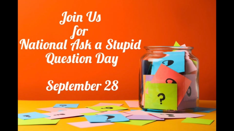 Celebrating Ask a Stupid Question Day