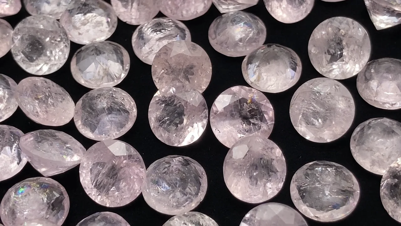 モルガナイト ルース ラウンドファセットカット10×10mm 1粒｜天然石