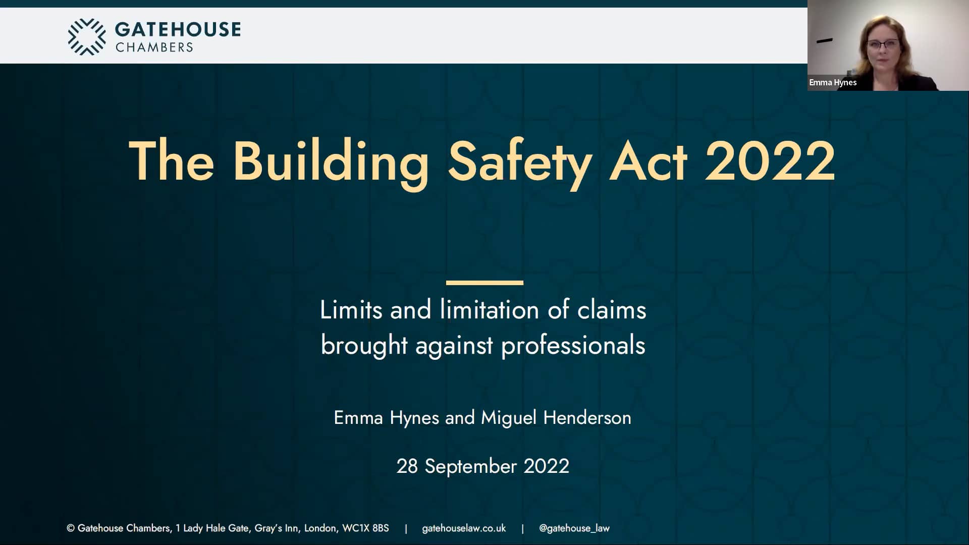 The Building Safety Act 2022 Limits and Limitation of Claims brought