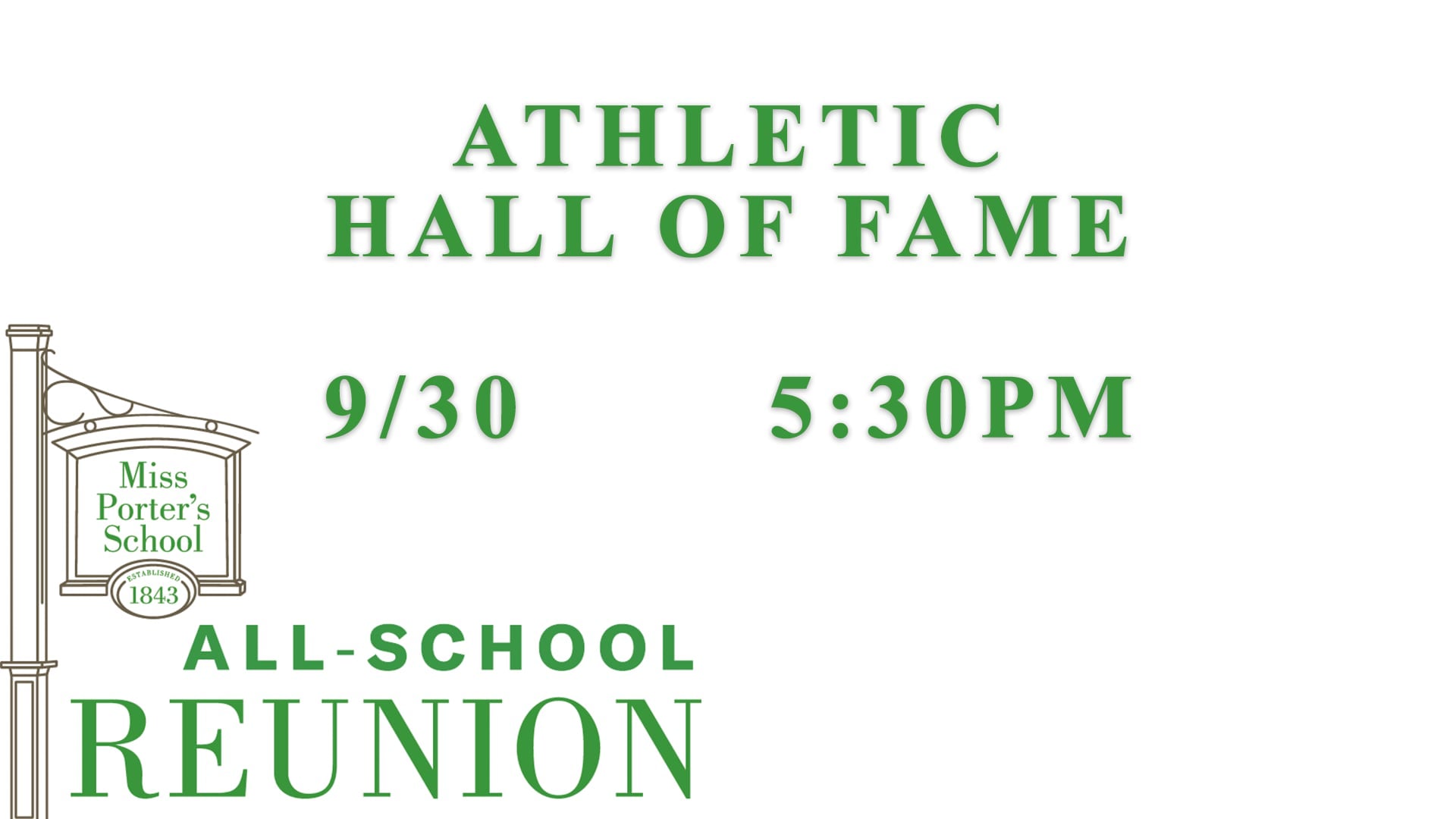 2022 All School Reunion Athletic Hall of Fame 9/30 530pm on Vimeo
