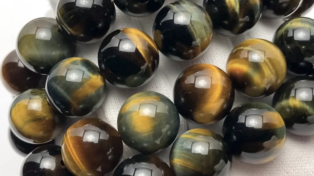 ミックスタイガーアイ ラウンド14mm ブレスレット｜天然石ビーズの卸