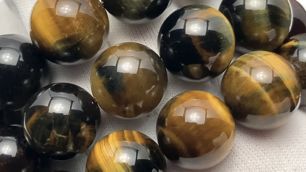 ミックスタイガーアイ ラウンド18mm ブレスレット｜天然石ビーズの卸