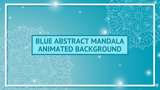 Blue Abstract Mandala Animated Background