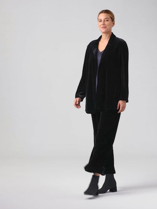 Eileen fisher velvet jacket sale best sale