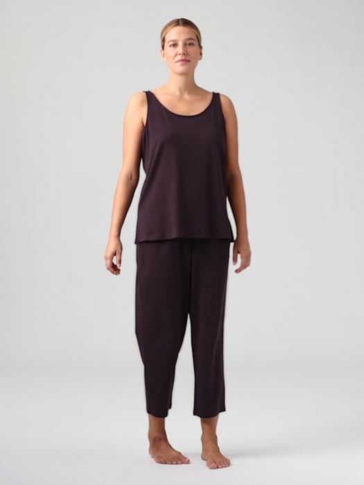 Organic Cotton Interlock Scoop Neck Sleep Tank