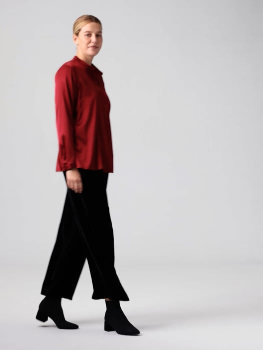 Stretch Silk Charmeuse Mandarin Collar Top | EILEEN FISHER Stretch Silk Charmeuse Mandarin Collar Top | EILEEN FISHER