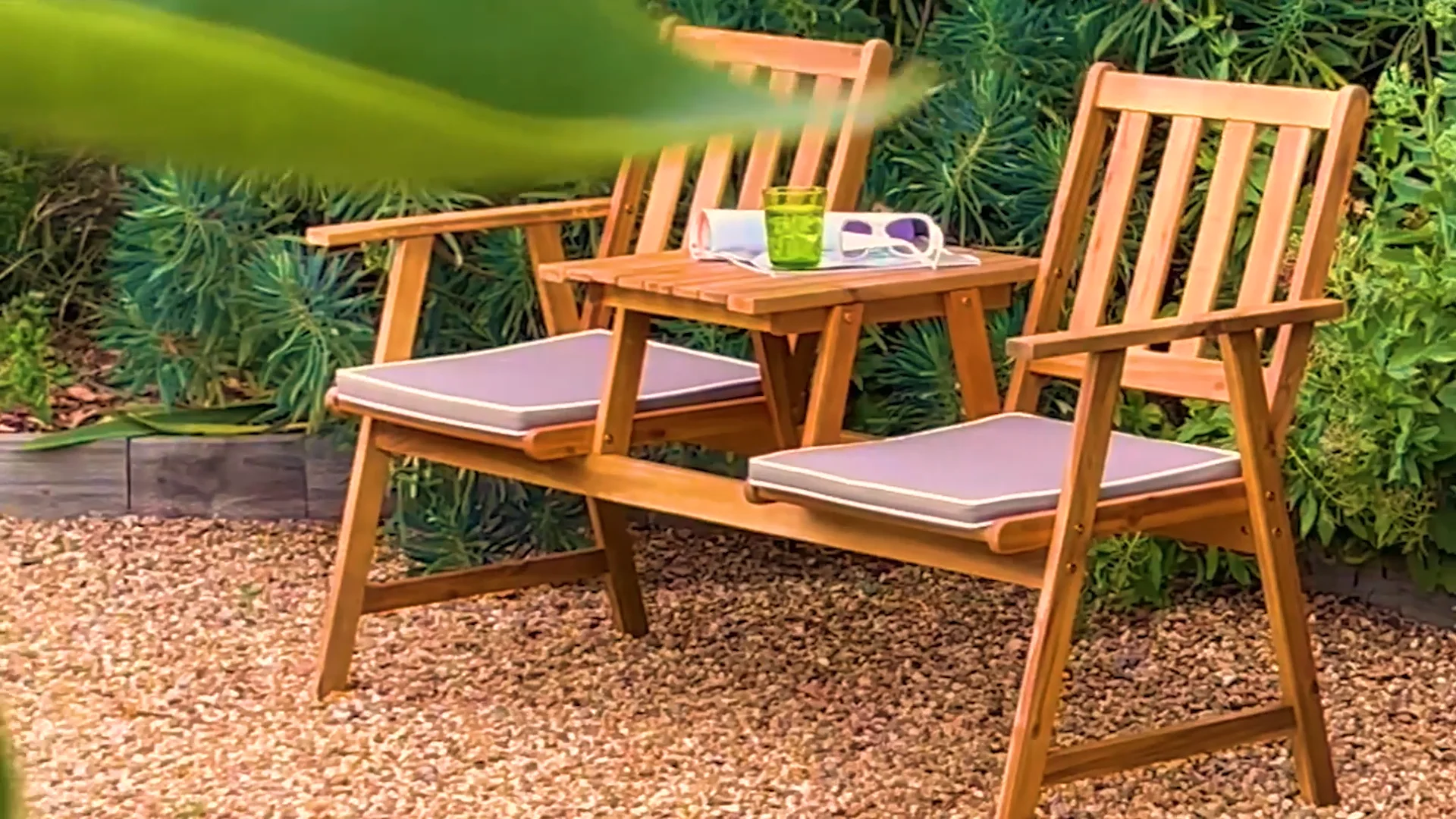 Jack and jill wooden best sale garden seat