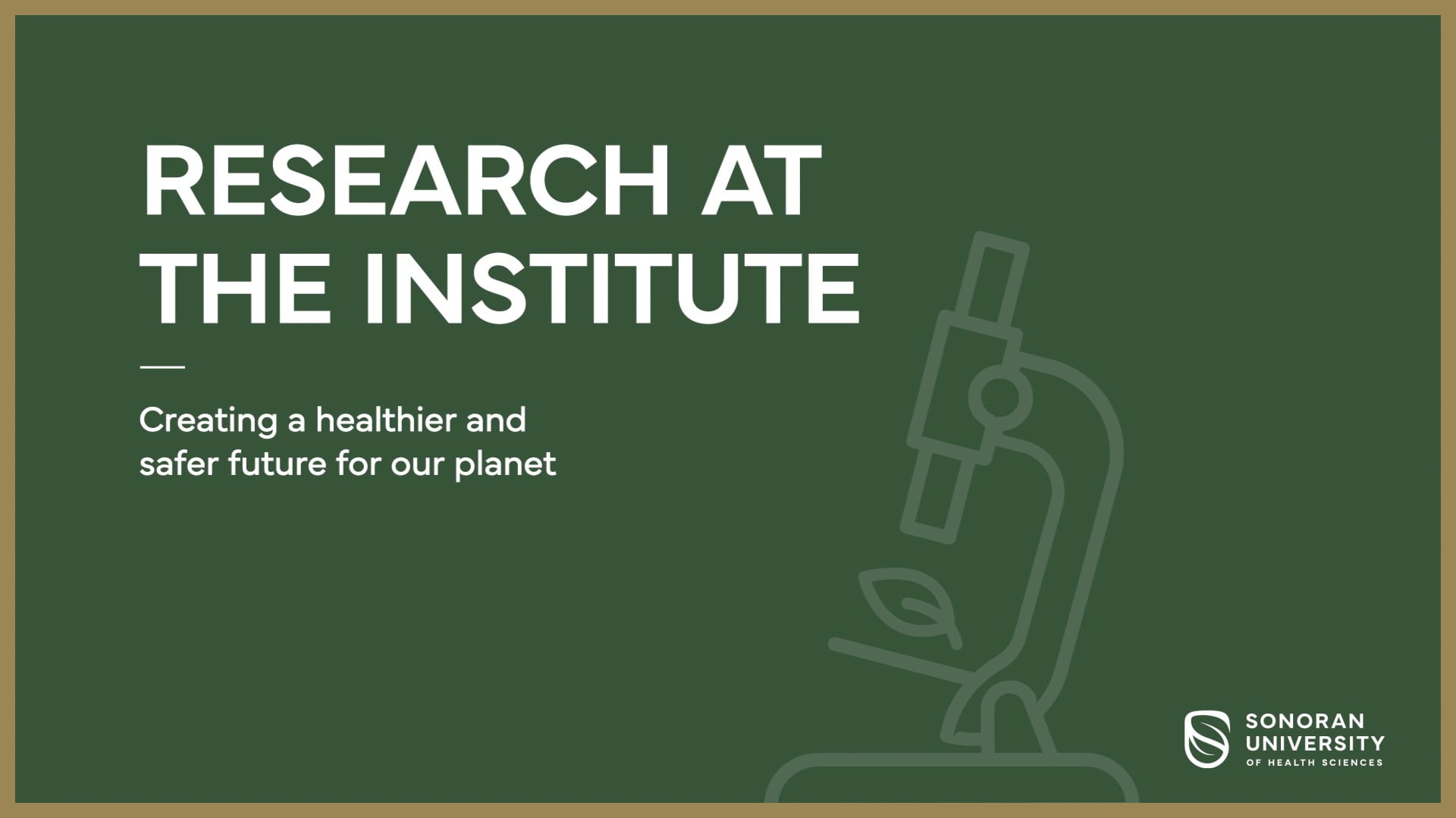 Research at the Institute