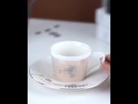 Moving Reflection Cup and Saucer Set Porcelain