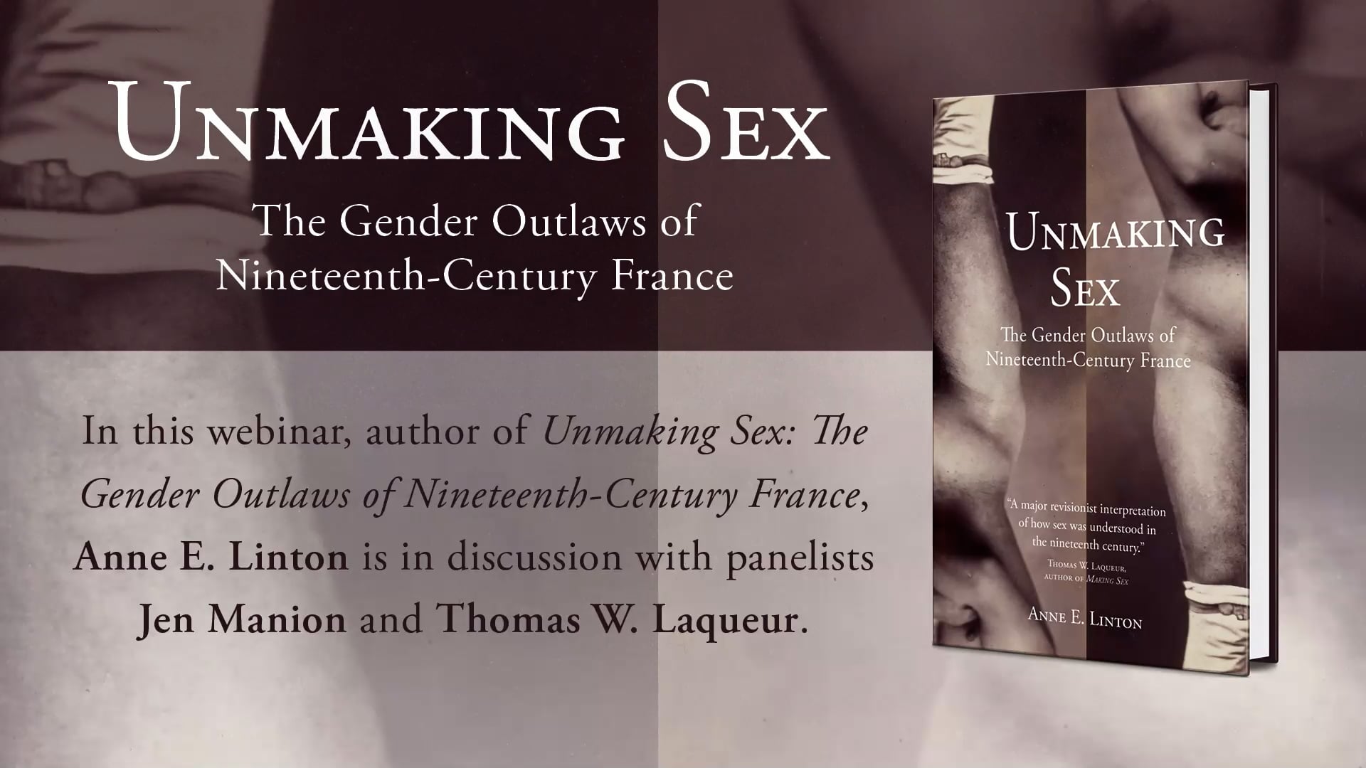 1920px x 1080px - Unmaking Sex: The Gender Outlaws of Nineteenth-Century France Webinar on  Vimeo