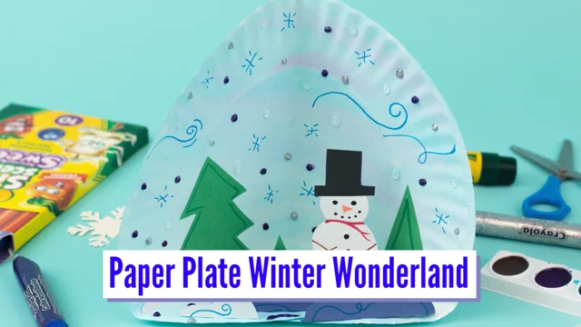 Paper Plate Snowman Table Setting for Winter Themed Party
