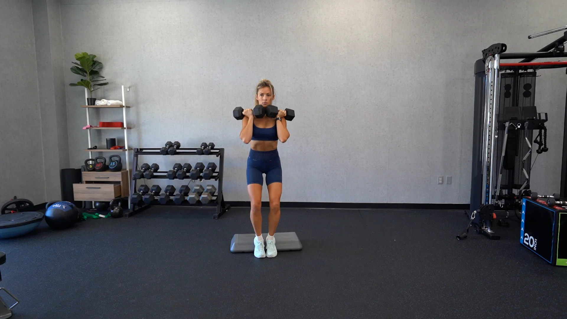 Narrow squat with discount dumbbells