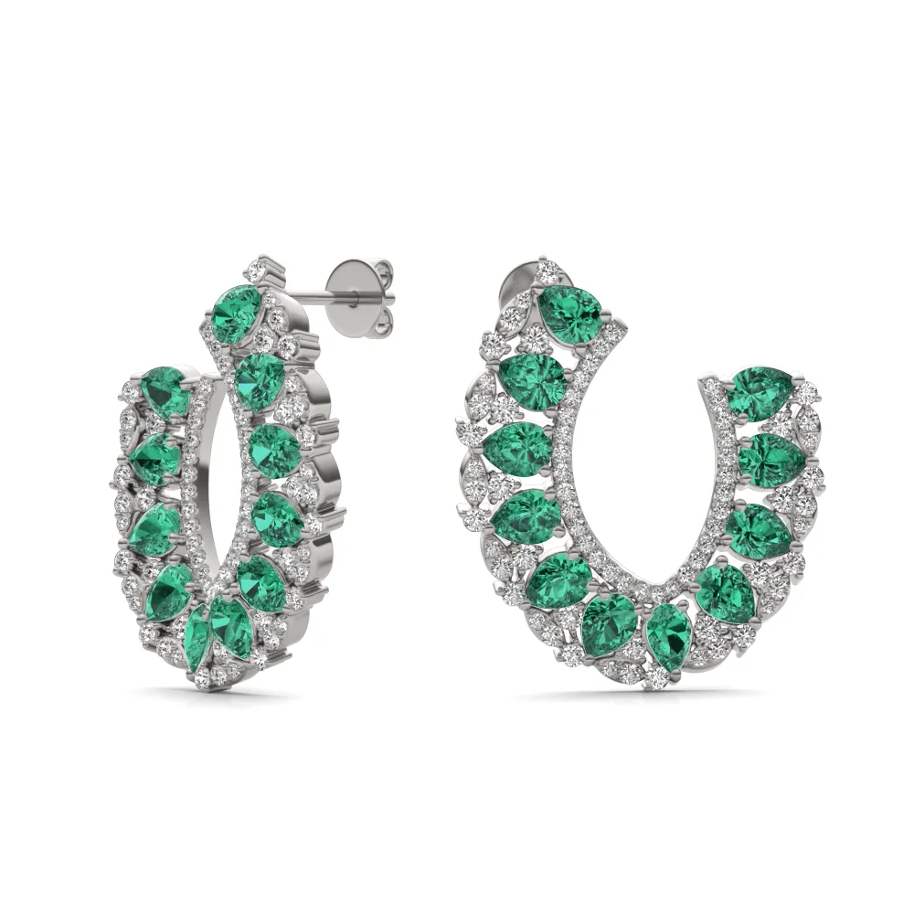 Emerald Azalea Open Hoop Earrings Emerald Azalea Open Hoop Earrings