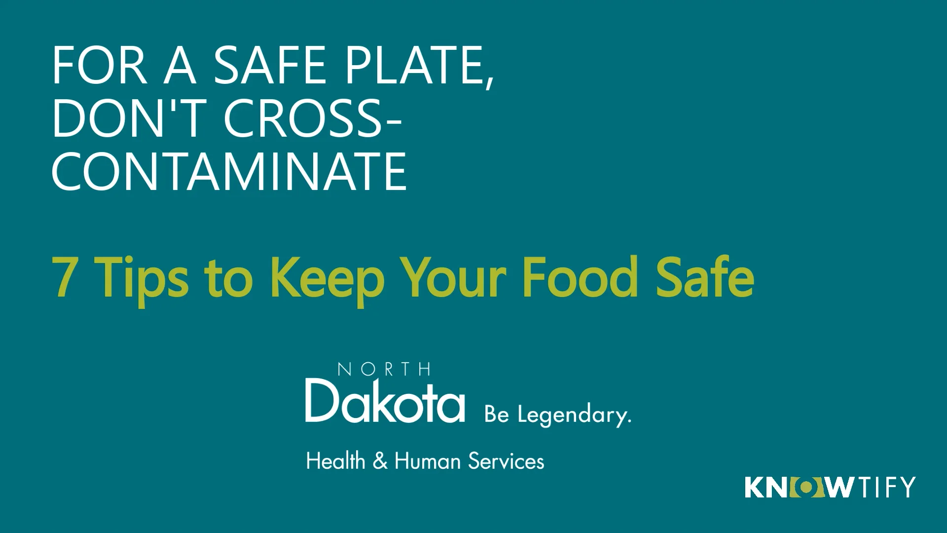 Don't Cross-Contaminate (National Food Safety & Education Month) on Vimeo