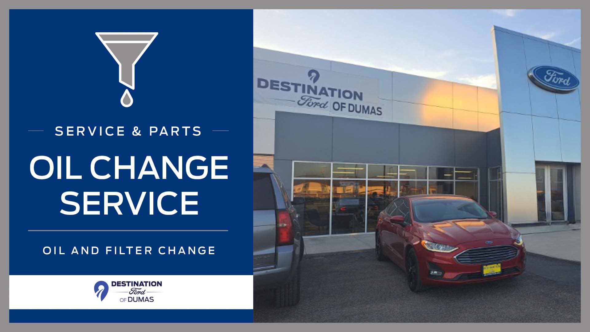 Ford Oil Change Dumas, TX // Destination Ford of Dumas Service on Vimeo