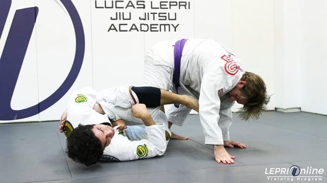 De La Riva to One Leg X to Straight Ankle Lock