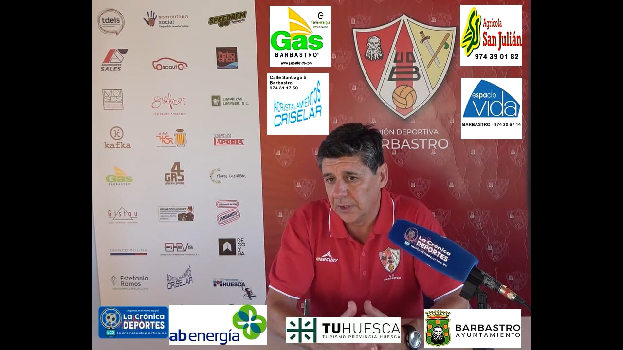 JOSETE (Entrenador Barbastro) UD Barbastro 0-0 CD Cuarte /  Jornada 4 / 3ª División
