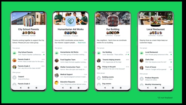 Die neuen WhatsApp Communities (erste Bilder)