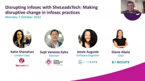 Monday 3 October 2022 - Distrupting infosec with SheLeadsTech: Making disruptive change in infosec practices