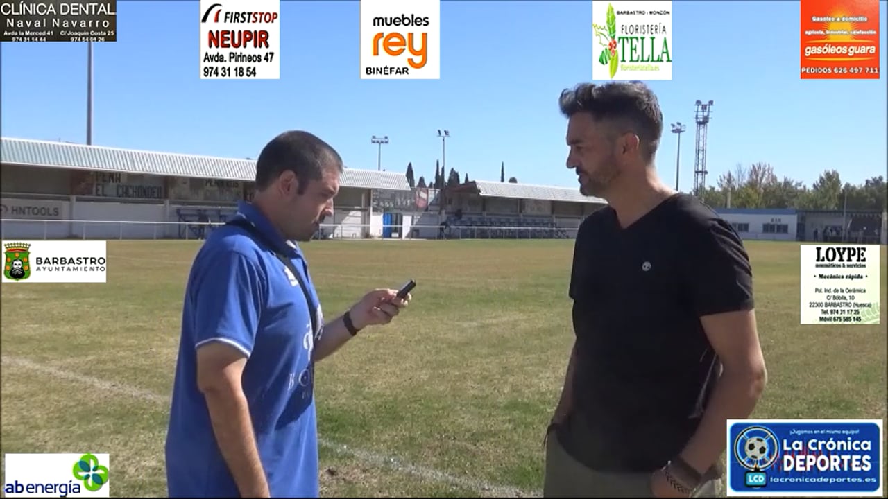 HÉCTOR PÉREZ (Entrenador El Gancho) / UD Casetas 2-0 AD El Gancho CF / Jornada 3 / Regional Preferente Gr 2 / Fuente: YouTube Raúl Futbolero