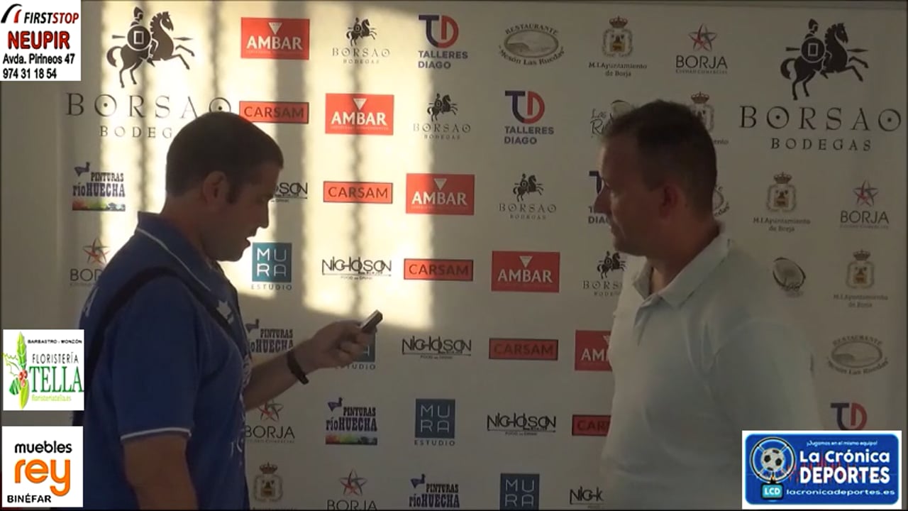 RUBÉN GARCÍA (Entrenador Calatorao)  SD Borja 5-1 CD Calatorao  Jornada 3 / Regional Preferente Gr 2 / Fuente: YouTube Raúl Futbolero