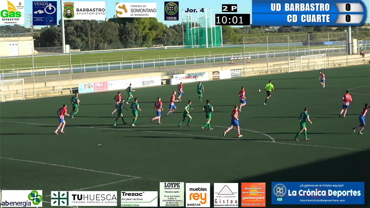 (RESUMEN) UD Barbastro 0-0 CD Cuarte /  Jornada 4 / 3ª División