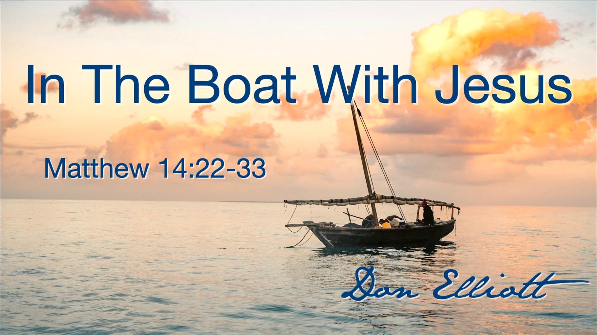 Oct 2, 2022 In The Boat With Jesus