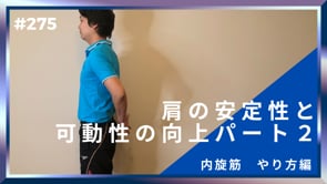 肩の安定性と可動性の向上パート２