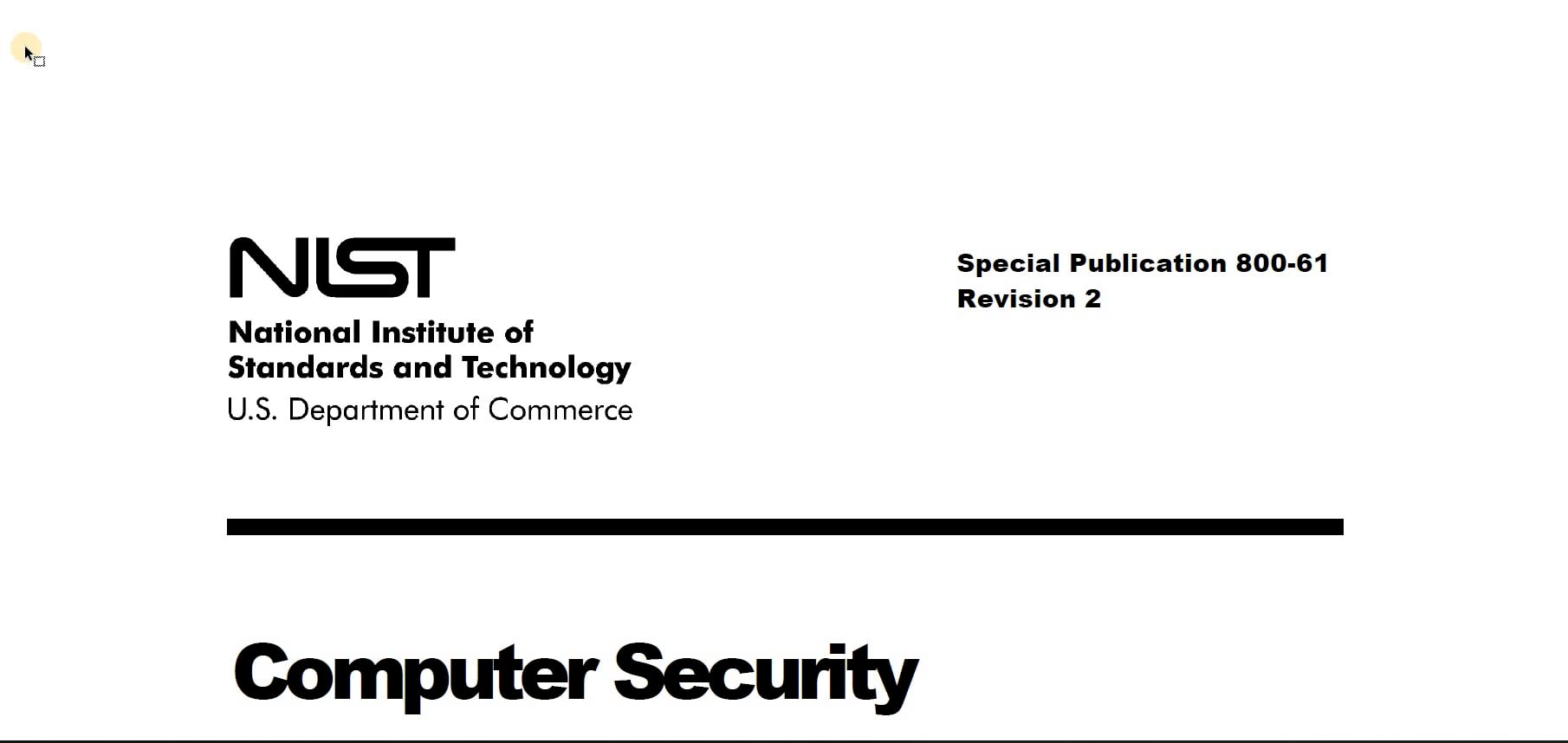 NIST Special Publication 800-61 Computer Security Incident Handling ...