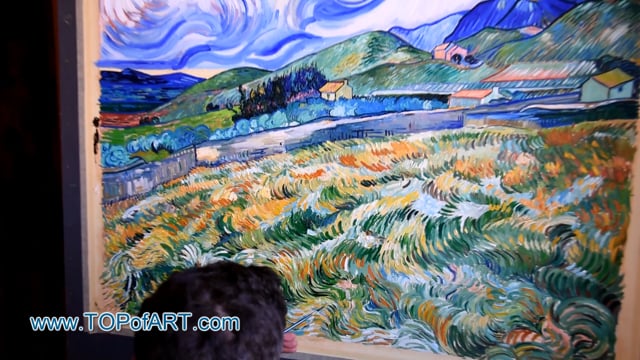 van Gogh | Mountainous Landscape Behind Saint-Paul Hospital | Painting Reproduction Video | TOPofART