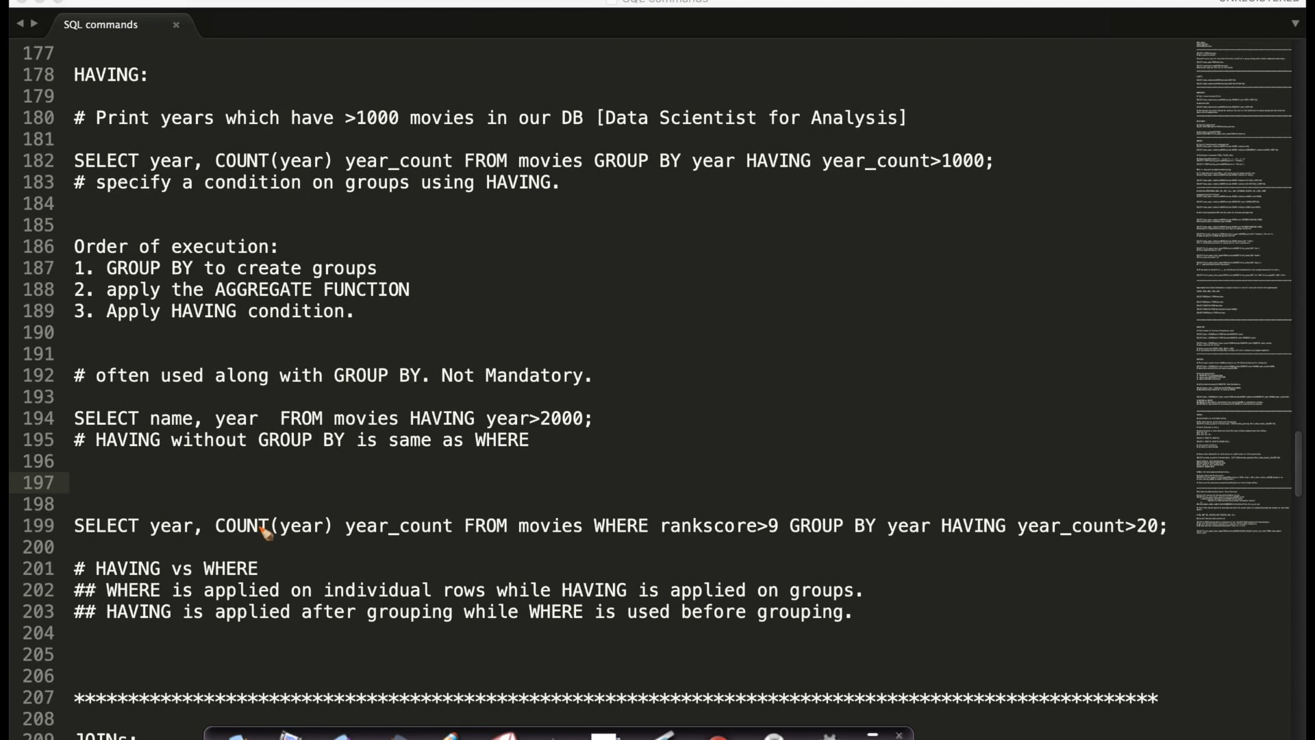 Having clause in sql - scaler topics