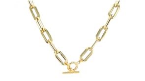 Italian 14kt Yellow Gold Paper Clip Link Necklace