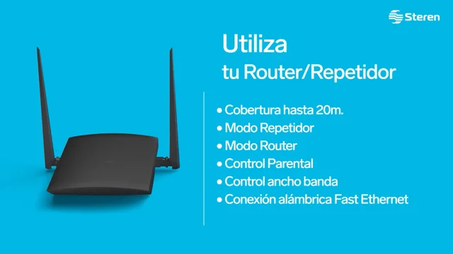 Repetidor / Router Wi-Fi 300 Mbps 2,4 GHz, hasta 30 m d