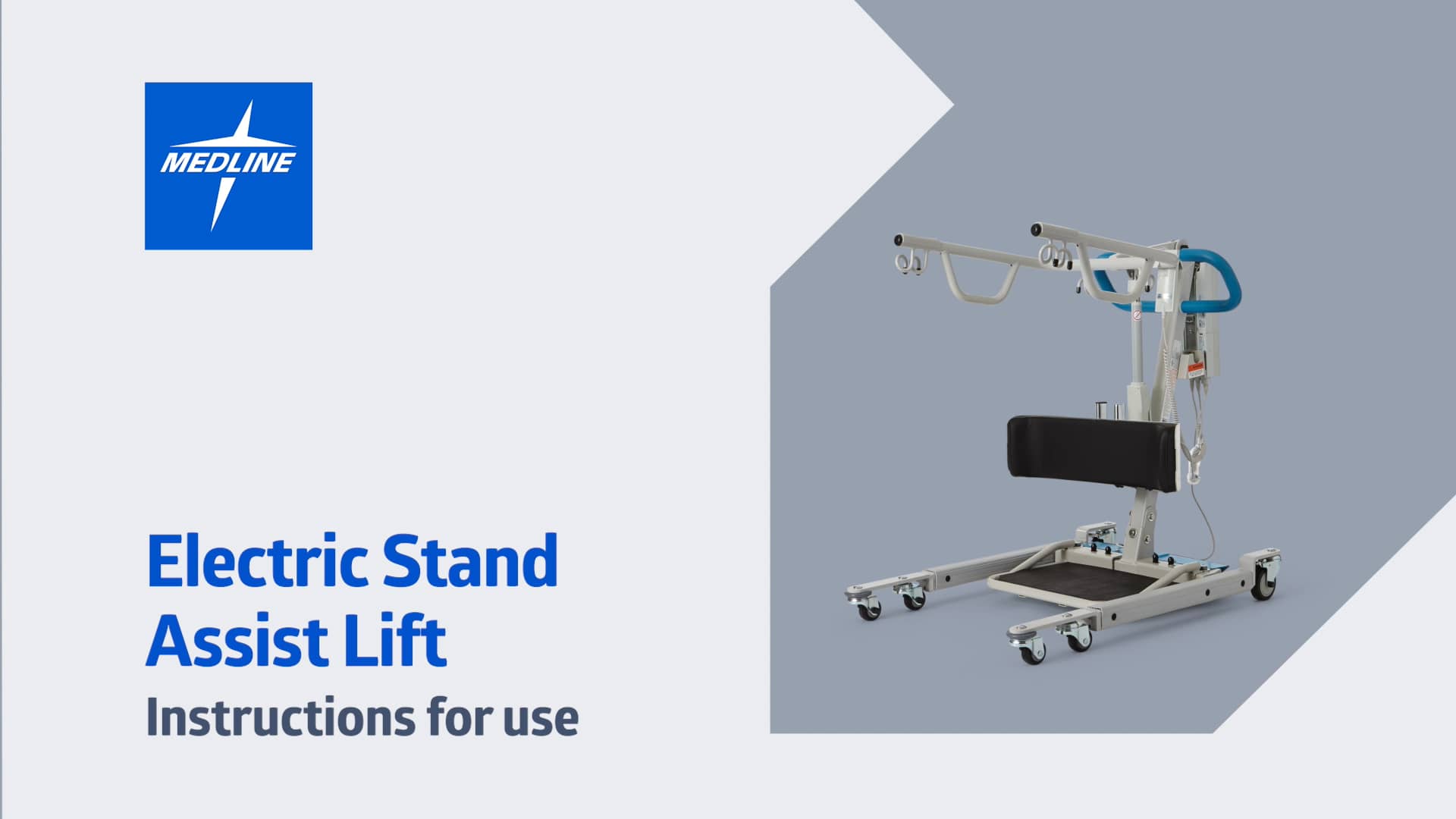 Medline’s Electric Stand Assist Lift Instructions for Use on Vimeo