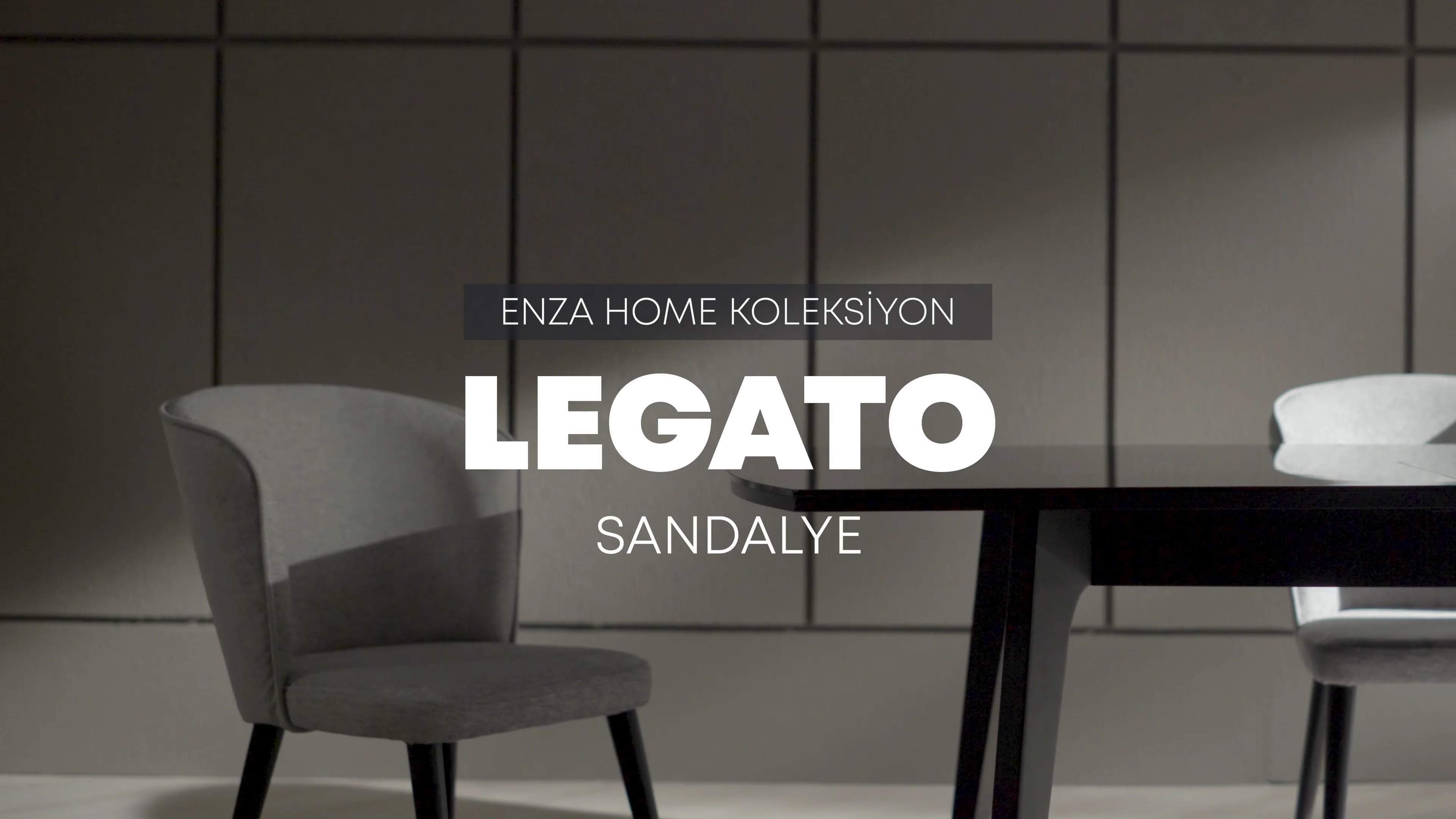 Legato Sandalye, Kadife Dokulu Kumaş Açık Gri | Enza Home