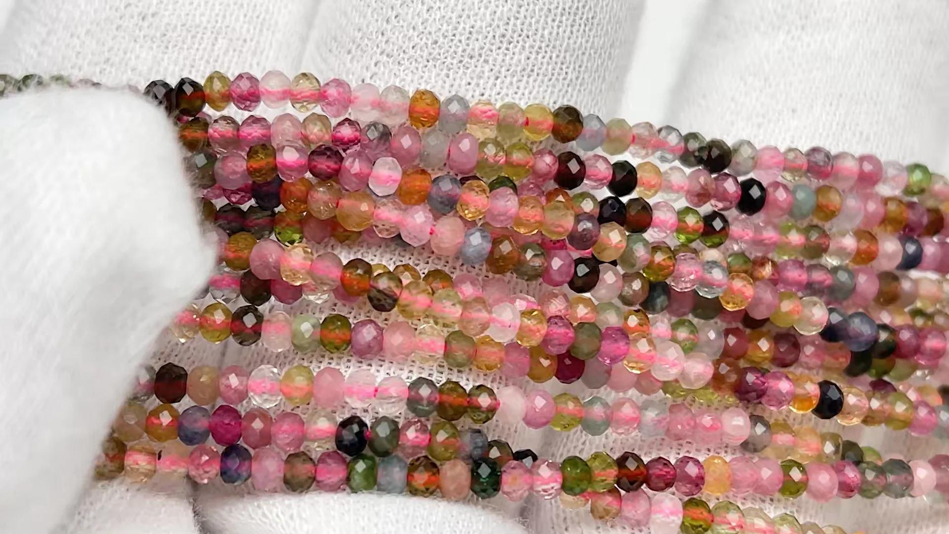 マルチカラートルマリン ボタンカット 2×1mm ［プレミアムカット