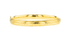 14kt Yellow Gold Floral Bangle Bracelet